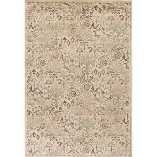 Homeroots 3 ft. 3 in. x 4 ft. 11 in. Polypropylene Ivory Area Rug 353476 - main